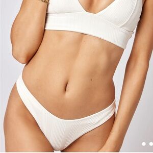 L*space Pointelle Rib Cabana Bikini Bottom New XL